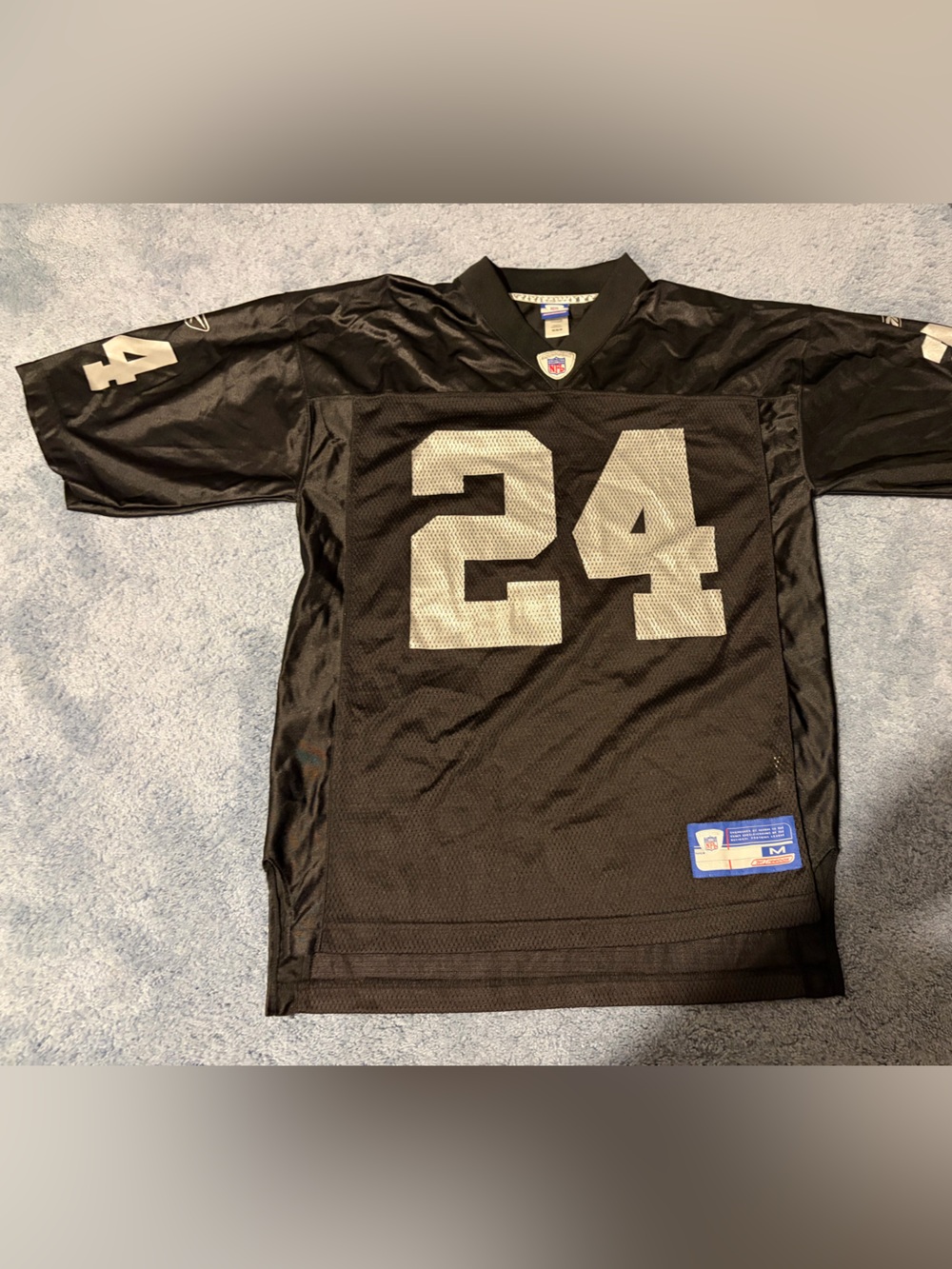 Reebok Oakland Raiders Charles Woodson NFL Football Jersey Size Medium